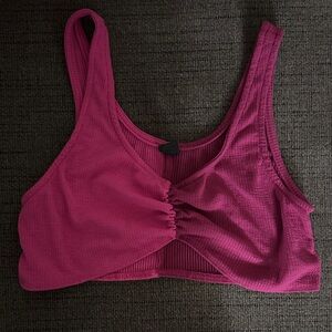 wild fable Magenta Ruched Front Sports Bralette